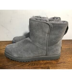 UGG Cory II Classic Suede Boots Womens 10 Gray Shearling